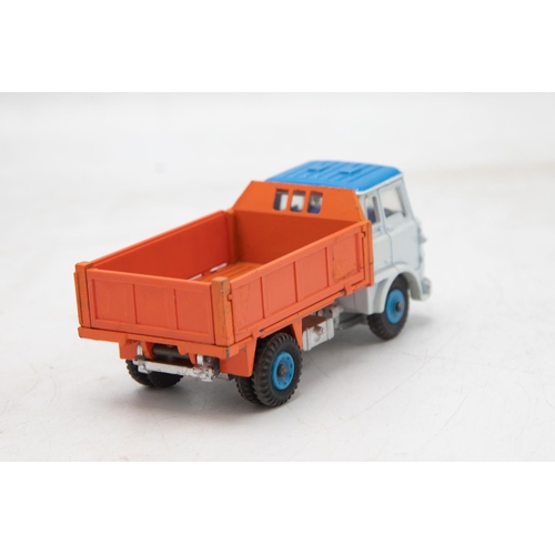 3254 - Dinky Toys 435 Bedford TK Tipper, blue cab, dark blue roof, orange bed with opening side-gates and t... 