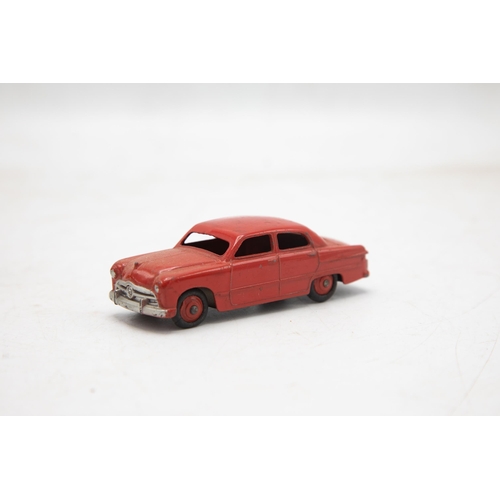 3257 - Dinky Toys 170 Ford Fordor Sedan, red, box has no end-flaps, near mint and boxed