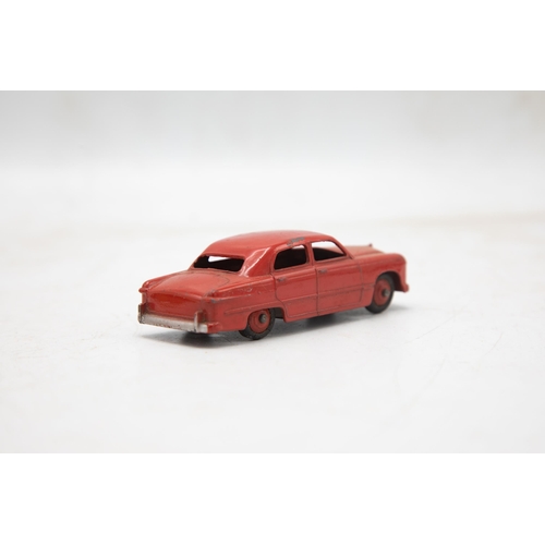 3257 - Dinky Toys 170 Ford Fordor Sedan, red, box has no end-flaps, near mint and boxed