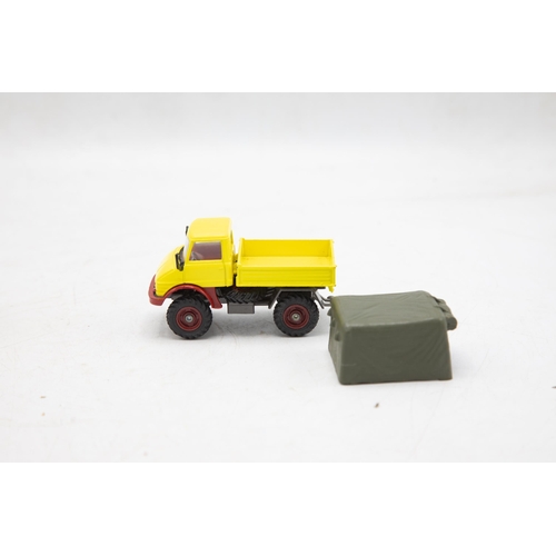 3260 - Corgi Toys 406 Mercedes-Benz Unimog 406 with Canopy, one tiny roof chip, very near mint and boxed