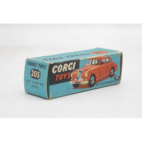 3266 - Corgi Toys 205 Riley Pathfinder Saloon, early version 1956 - 57, mint and boxed