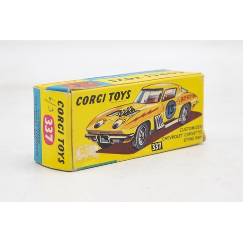 3275 - Corgi Toys 337 Customised Chevrolet Corvette Sting Ray, near mint and boxed