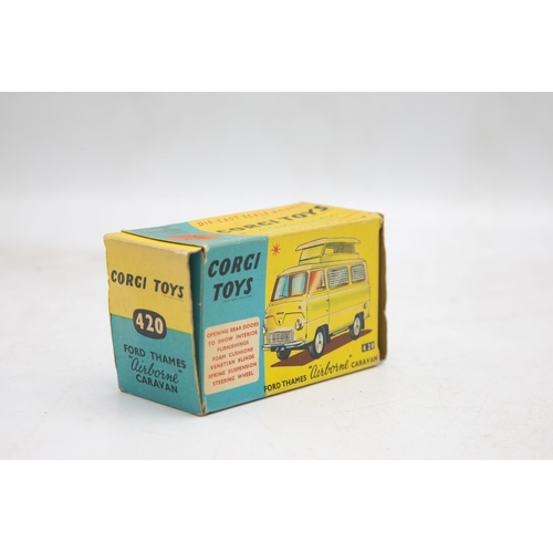 3282 - Corgi Toys 420 Ford Thames 'Airborne' Caravan, green and white, near mint and boxed