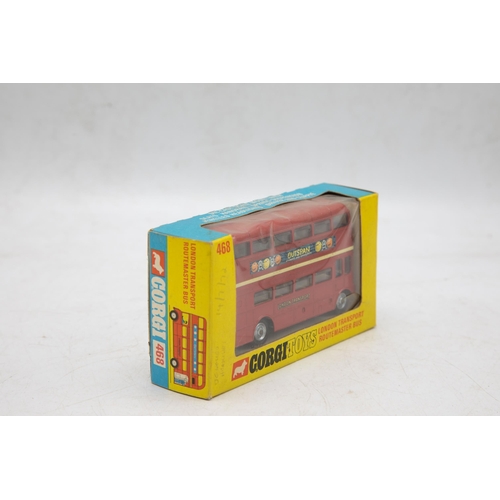 3290 - Corgi Toys 468 London Transport Routemaster Bus, missing paper transfer for front destination board,... 