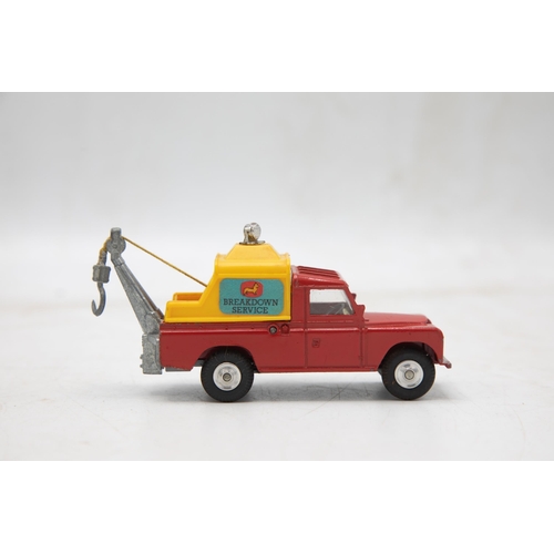 3295 - Corgi Toys 477 Land-Rover Breakdown Truck, plastic tilt with paper transfer type, near mint and boxe... 