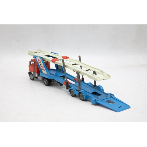 3296 - Corgi Toys 1138 Car Transporter With Fold Tilt Cab 'H' Series Tractor, with original corrugated pack... 