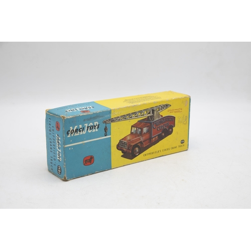 3297 - Corgi Toys 1121 Chipperfield's Circus Crane Truck, with Instruction leaflet and the inner packaging,... 