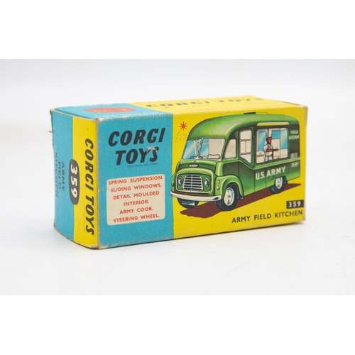 3299 - Corgi Toys 359 Army Field Kitchen, with U.S.Army transfers, scarce model, near mint and boxed