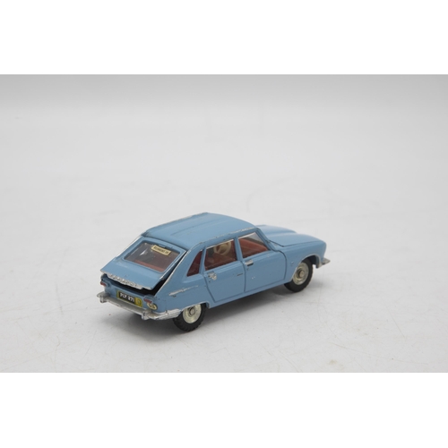 3324 - French Dinky Toys 537 Renault 16, blue, pictorial box end-flap missing, minor silver detailing, exce... 