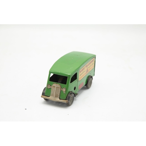 3331 - Triang Minic Clockwork 103m Short Bonnet Shutter Van, MINIC TRANSPORT on sides, green body, scarce, ... 