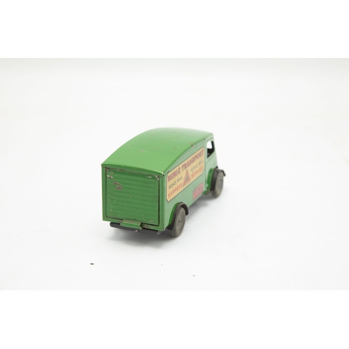 3331 - Triang Minic Clockwork 103m Short Bonnet Shutter Van, MINIC TRANSPORT on sides, green body, scarce, ... 