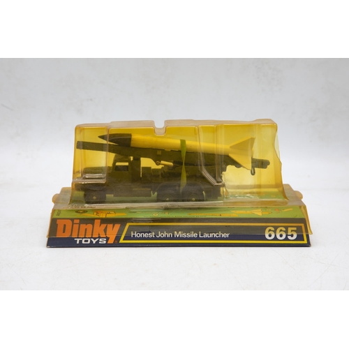 3340 - Dinky Toys 665 Honest John Missile Launcher, old shop stock found in Hong Kong with 47 others, bubbl... 