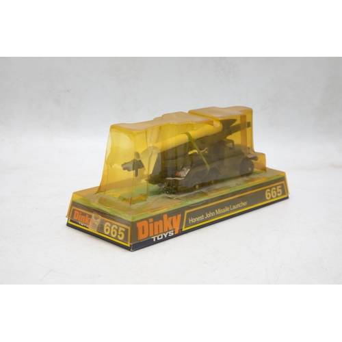 3340 - Dinky Toys 665 Honest John Missile Launcher, old shop stock found in Hong Kong with 47 others, bubbl... 