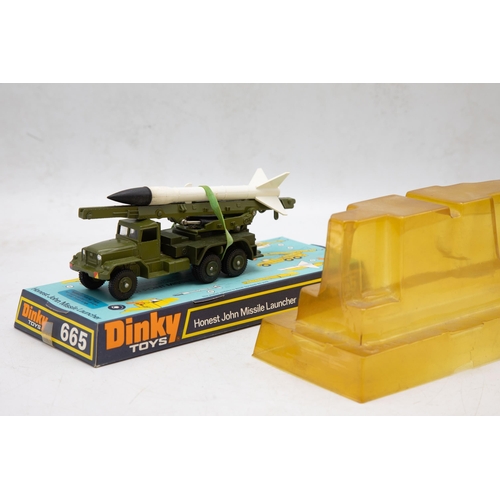 3340 - Dinky Toys 665 Honest John Missile Launcher, old shop stock found in Hong Kong with 47 others, bubbl... 