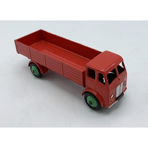 3341 - Dinky Toys 420 Forward Control Lorry, scarce version in red with green wheel hubs, original tyres, M... 