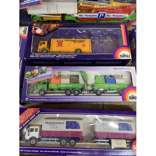 3360 - Quantity of boxed Siku 1:55 scale model vehicles to include automobile and haulage examples (10)