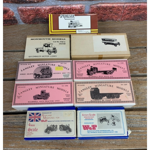 3361 - Quantity of miniature model sets to include Langley, W&T, Springside examples, assortment of road an... 