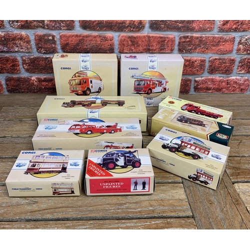 3368 - Quantity of boxed Corgi die cast vehicles to include classic fire engines, haulage and public transp... 