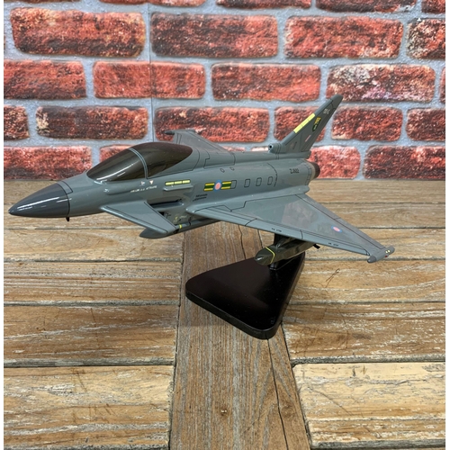 3373 - Bravo Delta Models - carved mahogany model of a ZJ922 Typhoon plane with display stand