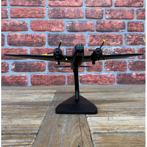 3375 - Bravo Delta Models - carved mahogany model of a Vickers Wellington N2980 plane with display stand