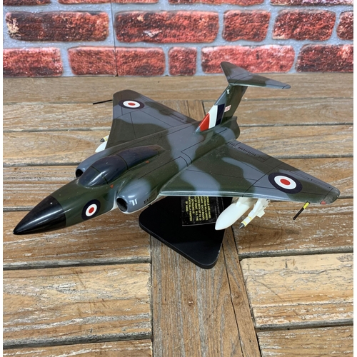 3378 - Bravo Delta Models - carved mahogany model of a Gloster Javelin XA822 plane with display stand WF791... 