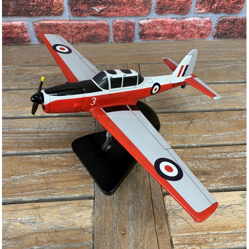 3382 - Bravo Delta Models - carved mahogany model of a De Havilland Canada DHC-1 Chipmunk plane with displa... 