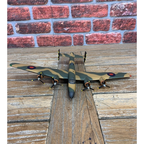 3393 - Bravo Delta Models - carved mahogany model of a Lancaster Bomber plane