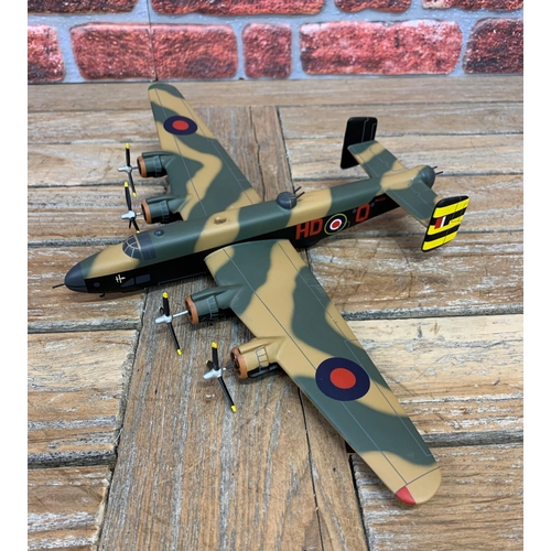 3393 - Bravo Delta Models - carved mahogany model of a Lancaster Bomber plane