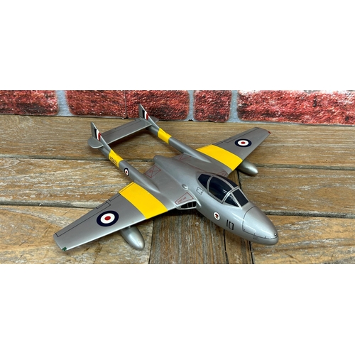 3394 - Bravo Delta Models - carved mahogany model of a De Haviland Vampire TII RAF