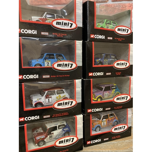 3395 - Quantity of Corgi 'mini 7 racing club' diecast models in box (12)