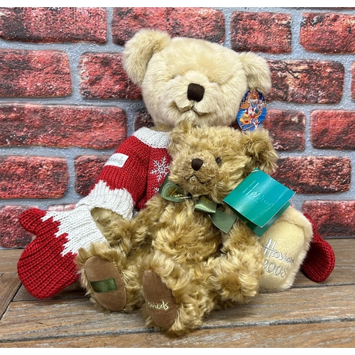 3403 - Quantity of vintage Harrods annual teddy bears to include Christmas edition examples (4)