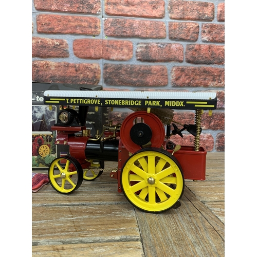 3406 - Wilesco D409 Showmans Engine, Live Steam, finished in red and black with corrugated canopy to read 