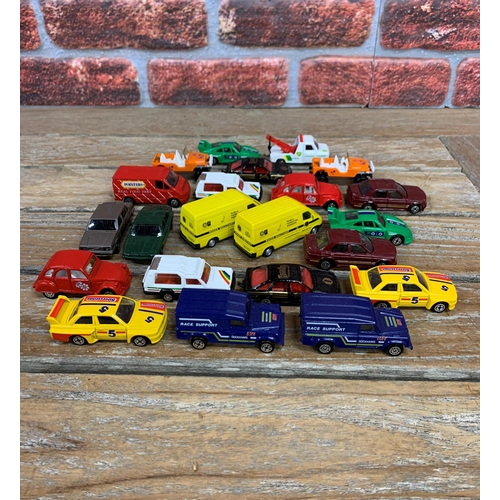 3412 - Assortment of Corgi die cast cars to include Porche 935, 4x4 Jeep, Matro Rancho etc (22)