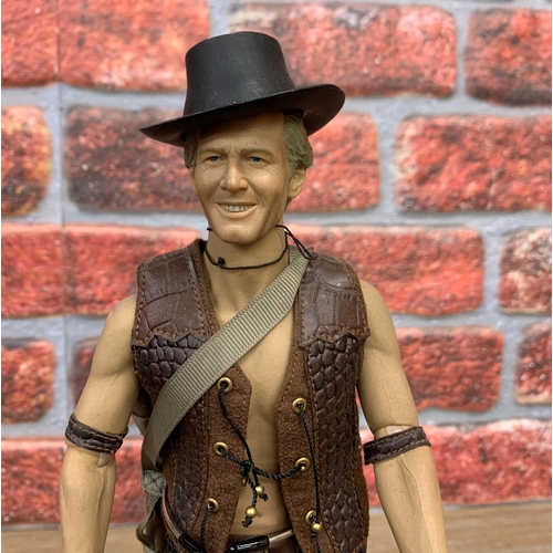 3421 - Craftone bushman 'Crocodile Dundee' 004 1/6 action figure with large crocodile, exceptional quality ... 