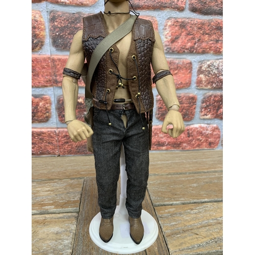 3421 - Craftone bushman 'Crocodile Dundee' 004 1/6 action figure with large crocodile, exceptional quality ... 