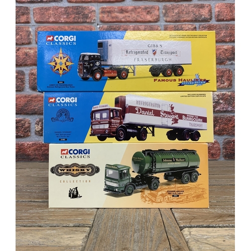 3427 - Corgi Classics - quantity of die cast model haulage trucks to include Johnnie Walker, Daniel Stewart... 