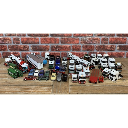 3431 - Large quantity of unboxed die cast haulage vehicles, cars and coaches