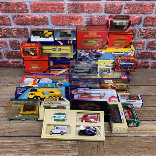 3439 - Large collection of boxed die cast vehicles to include Matchbox, Corgi and Siku examples