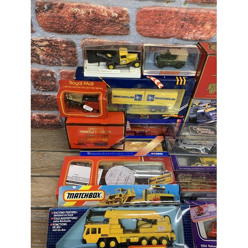 3439 - Large collection of boxed die cast vehicles to include Matchbox, Corgi and Siku examples