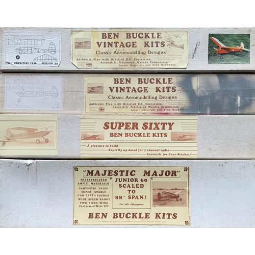 3457 - Assortment of vintage 'Ben Buckle Kits' balsa wood model planes to include Majestic Major and Junior... 