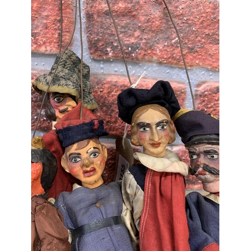 3475 - A Collection of 19th Century German Marionettes, with composition heads, wire and composition lower ... 