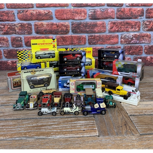 3483 - Quantity of boxed and unboxed die cast vehicles to include Shell Sports car and Shell Classic series