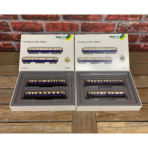 3506 - Quantity of Trix H0 International 00 gauge Hofzug von Kaiser Wilhelm II locomotive and carriage sets... 