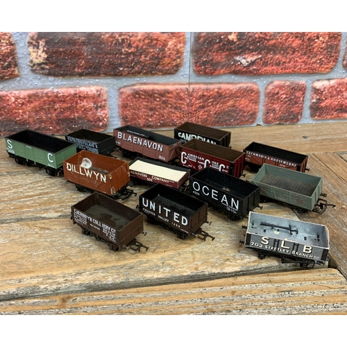 3512 - Quantity of assorted 00 gauge coal wagons with predominantly Welsh advertising (30)