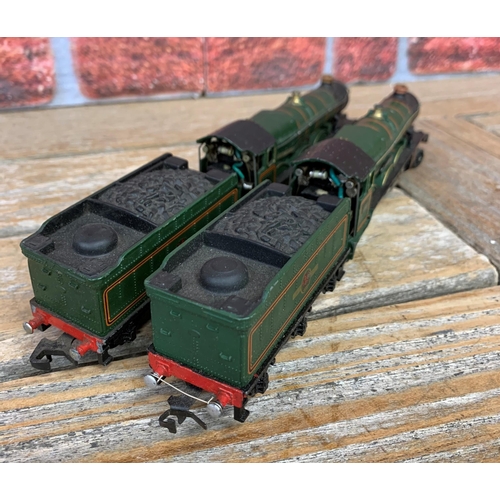 3521 - Two Hornby locomotive steam trains to include Great Western 4075 and Cardiff Castle examples (2)