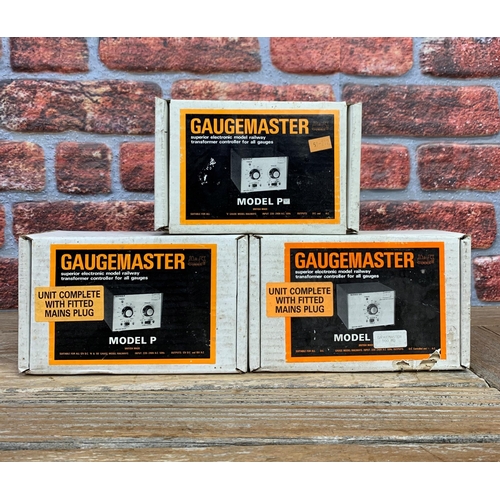 3540 - Quantity of boxed Gaugemaster model railway transformers to include two Model P examples and a furth... 