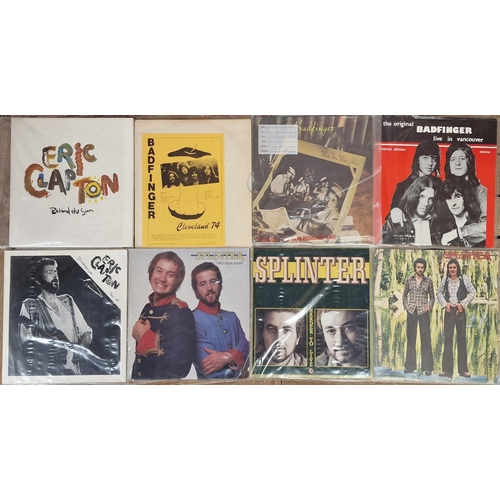 3607 - Assortment of mixed genre vinyl records to include Badfinger, Splinter, Marillion and Eric Clapton (... 