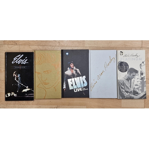 3613 - Assortment of Elvis Presley related items to include vinyl singles, albums and 78's, together with C... 