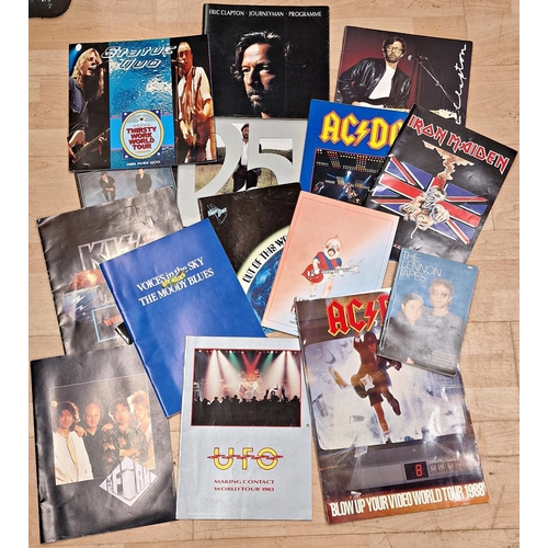 3615 - Assortment of rock related programmes and merchandise to include AC/DC example, together with furthe... 