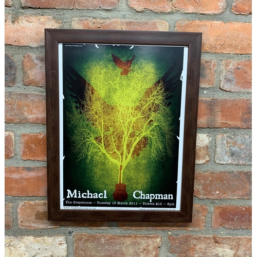 3628 - The Michael Chapman Collection - framed Michael Chapman promotional gig poster, 46cm x 36cm